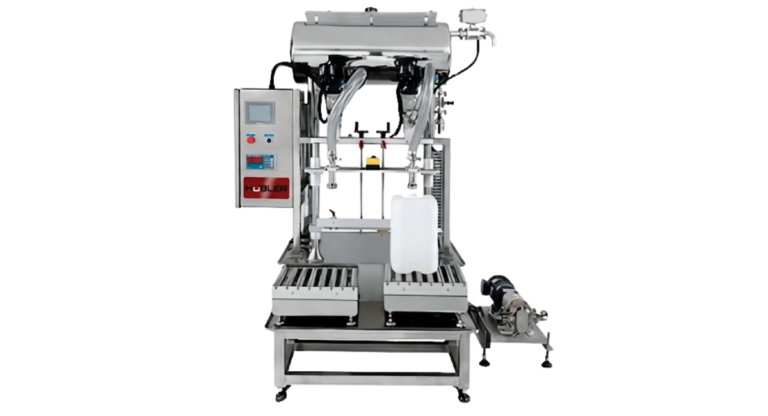 Llenadora Semiautomática por Peso Neto HU-LL820N – Envasado de Aceites Lubricantes y Comestibles