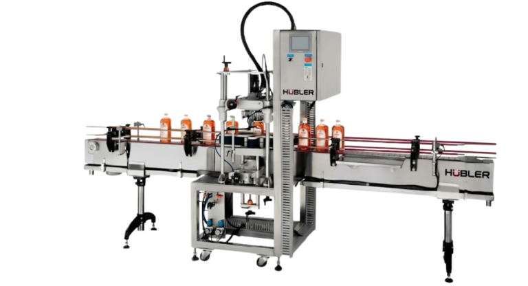 Tapadora 4 Ruedas en Línea de Alta Velocidad HU-CW450S | 30-40 Botellas/Min | Acero Inoxidable
